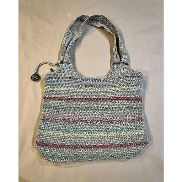 The Sak Purse Shoulder Bag Large Multicolored Crochet Rainbow Boho - Picture 1 of 10